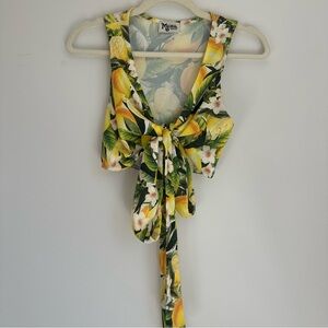Show Me Your MuMu Floral Tie-Front Crop Top
